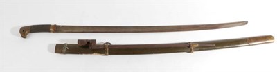 Lot 267 - A Russian Shashka, with 79cm single edge fullered steel blade, stamped at the ricasso and on...