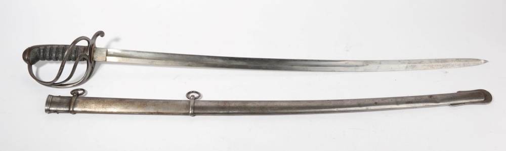 Lot 274 - An 1821 Light Cavalry Officer's Sword, the 81cm single edge fullered steel blade double edged...