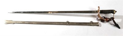 Lot 277 - A George V Indian Army Rifle Brigade Sword, the 82cm fullered steel blade etched with GRI...