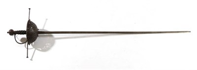 Lot 284 - A 19th Century Cup-Hilt Rapier in the 17th Century Style, the 98.5cm diamond section double...