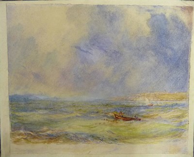 Lot 824 - Geoffrey Jenkinson RCamA (1925-2005) "Storm Blowing Up, Wales" Signed and dated 1952, inscribed...