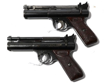 Lot 356 - PURCHASER MUST BE 18 YEARS OF AGE OR OVER Two Post-War Webley Senior .22 Calibre Air Pistols,...