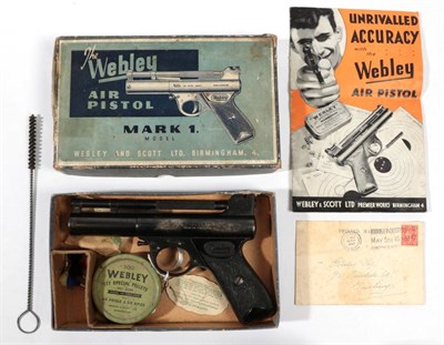 Lot 367 - PURCHASER MUST BE 18 YEARS OF AGE OR OVER A Post-War Webley Mark 1 .177 Calibre Air Pistol,...