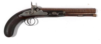 Lot 380 - An Early 19th Century Officer's Pistol by Manton, London, 32 bore, converted from flintlock to...