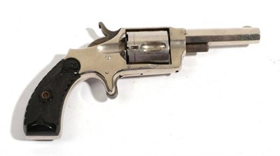 Lot 392 - A Hopkins & Allen XL No.3 Five Shot  .32 Rimfire Pocket Revolver, with silver plated finish,...