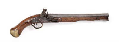 Lot 398 - A British 1801 Pattern Flintlock Sea Service Pistol, 25 bore, the 30.5cm steel barrel stamped...