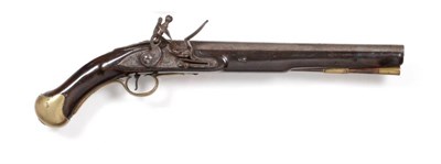 Lot 400 - A British 1801 Pattern Flintlock Sea Service Pistol, 25 bore, the 30.5cm steel barrel stamped...