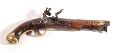 Lot 407 - An Early 19th Century New Land Pattern Flintlock Cavalry Pistol, 16 bore, the 23cm round steel...