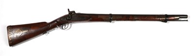 Lot 417 - A 19th Century Indian Sepoy Two Band Carbine, with 66cm steel barrel, wood full stock with...