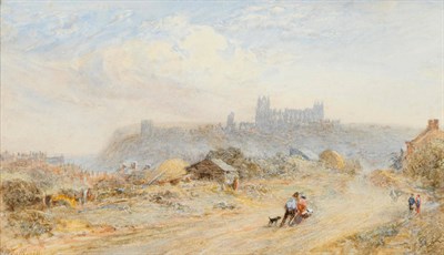 Lot 837 - George Weatherill (1810-1890) "In Ruswarp Lane, Whitby, Yorkshire" Signed, extensively inscribed on