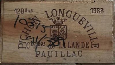 Lot 2005 - Chateau Pichon Longueville Comtesse de Lalande 1988 Pauillac 12 bottles owc 90/100 Robert Parker