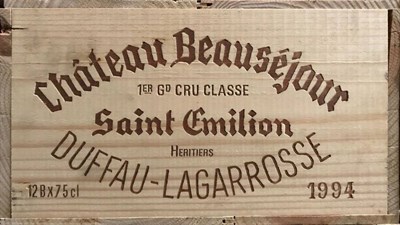 Lot 2019 - Château Beauséjour 1994 Saint Emilion Grand Cru 12 bottles owc