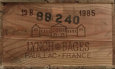 Lot 2022 - Chateau Lynch Bages 1985 Pauillac 12 bottles owc 95/100 Robert Parker