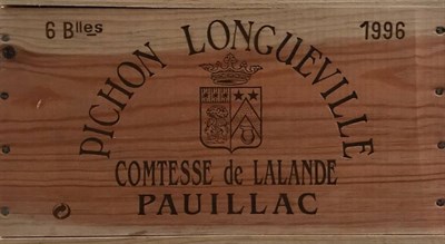 Lot 2047 - Chateau Pichon Longueville Comtesse de Lalande Pauillac 1996 6 bottles owc Wine Advocate...
