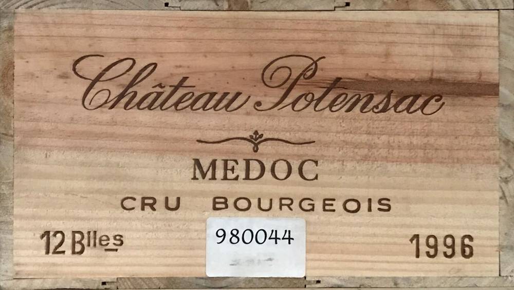 Lot 2069 - Château Potensac 1996 Medoc 12 bottles owc