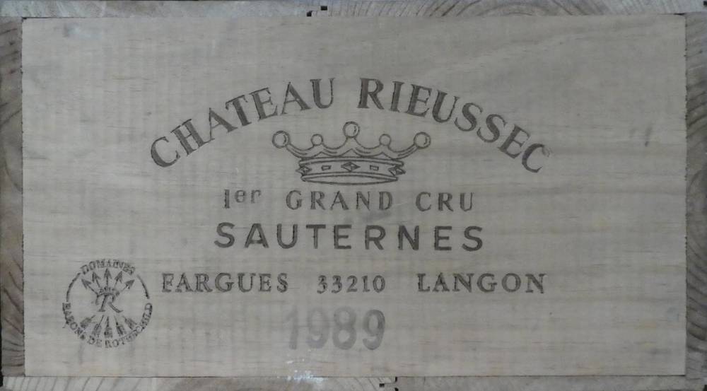 Lot 2071 - Chateau Rieussec 1989 Sauternes 12 bottles owc 97/100 James Suckling