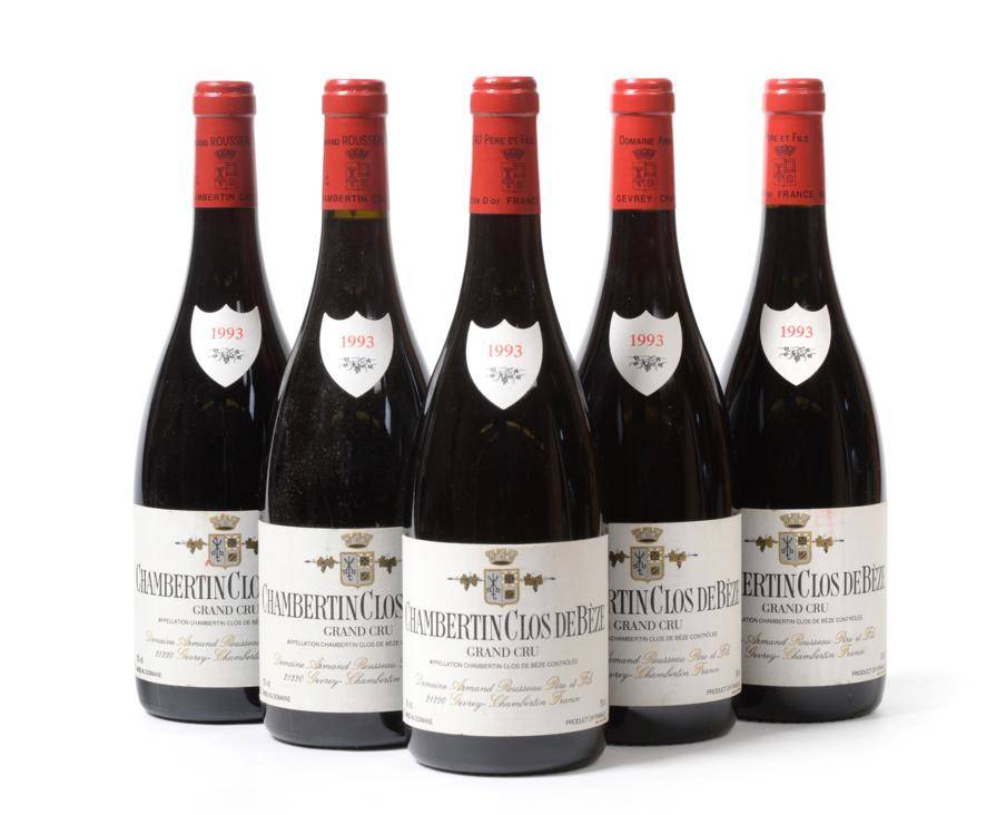 Lot 2087 - Chambertin Clos de Bèze Grand Cru 1993 Domaine Armand Rousseau 5 bottles