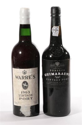 Lot 2114 - Warre's Vintage Port 1963 1 bottle 94.5/100 CT Fonseca Guimaraens Vintage Port 1995 1 bottle (2...