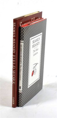 Lot 21 - Heaney, Seamus Field Work. Faber and Faber, 1979. 8vo, org, cloth in dj. First ed, signed on...
