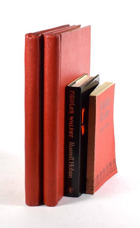 Lot 22 - Hoban, Russell Riddley Walker. Author's typescript copy in two red binder files (a few pages...