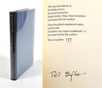 Lot 23 - Hughes, Ted Birthday Letters. Faber and Faber, 1998. 8vo, blue cloth-backed boards, spine...