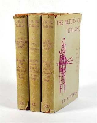 Lot 45 - Tolkien, J.R.R. The Lord of the Rings Trilogy. George Allen & Unwin, 1960. 8vo (3 vols). Org. cloth
