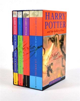 Lot 55 - Rowling, J.K. The Harry Potter Boxed Set. Bloomsbury, 2000. 8vo (4 vols). Org. wrappers, in...