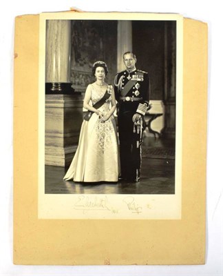 Lot 71 - Royal Photograph Photograph laid down on card mount by Anthony Buckley of the Queen and Prince...