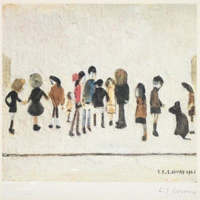 Lot 13 - After Laurence Stephen Lowry RBA, RA (1887-1976) ''Group of Children'' Signed, with the...