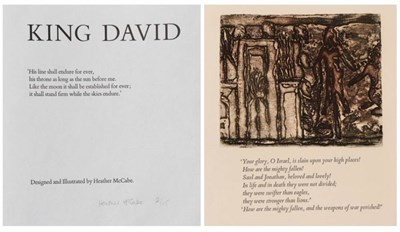 Lot 17 - Heather McCabe (20th/21st century) ''King David'' Signed and numbered 2/15, portfolio...