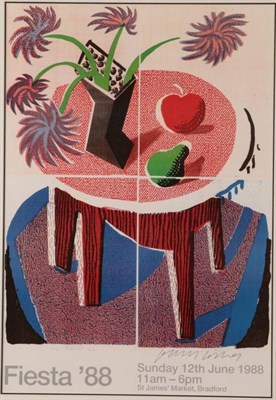 Lot 22 - David Hockney OM, CH, RA (b.1937) ''Fiesta'' Signed, offset lithographic poster, 1988, 69.5cm...