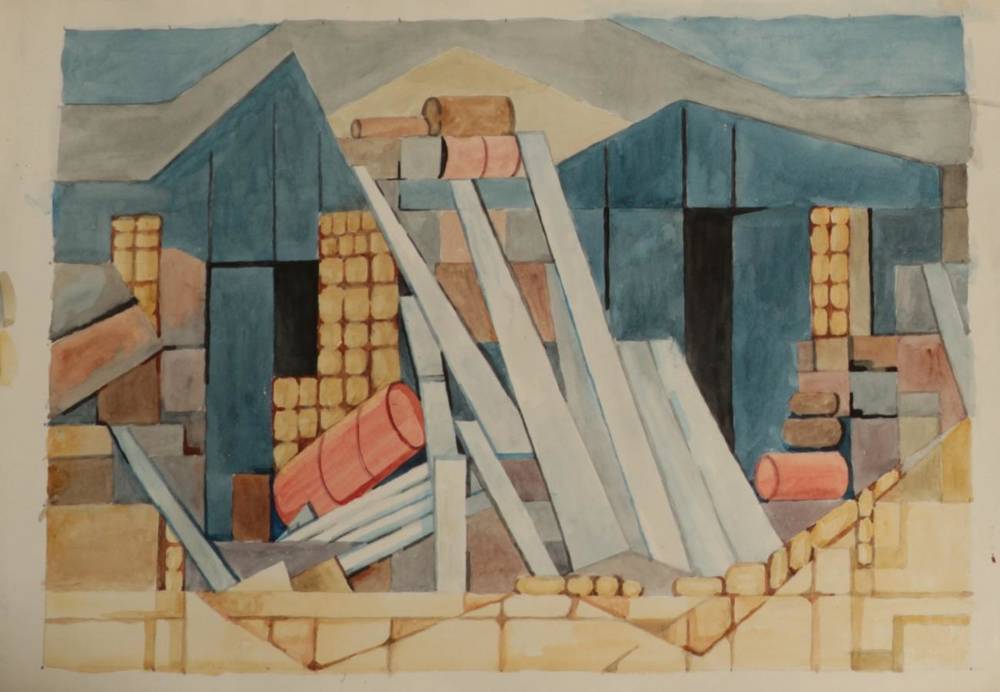 Lot 35 - Edith Lawrence (1890-1973) ''Derewas Cottage'' Signed and inscribed, pencil and watercolour,...