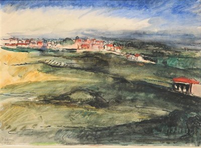 Lot 46 - Paul Delvaux (1897-1994) Belgian ''Paysage'' Signed and dated 6-(19)24, mixed media, 32cm by 43.5cm