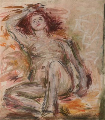 Lot 71 - George Hainsworth (b.1937) ''Reclining Nude'' Signed, inscribed verso and dated 2004, mixed...