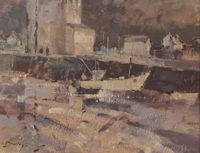 Lot 92 - William Dealtry (1915-2008) ''Ullapool Harbour''  Signed, oil on board, 26.5cm by 34cm  Provenance
