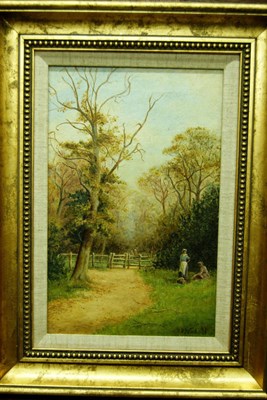 Lot 878 - John Bates Noel (fl.1892-1919) "In the Woods, Sutton Park" Signed and dated (18)87, inscribed...