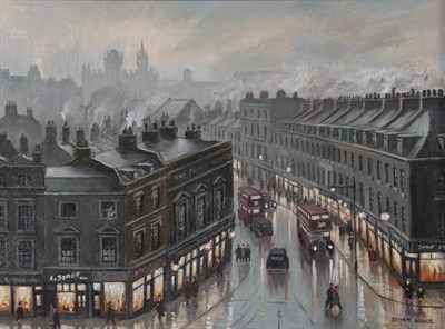 Lot 121 - Steven Scholes (b.1952)  ''Kings Cross Road, London, 1962'' Signed, inscribed verso, oil on canvas