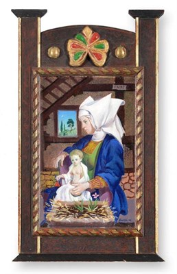 Lot 146 - William Crosbie RSA, RGI (1915-1999)  The Madonna of the Red Triangle Signed and dated 1990, oil on