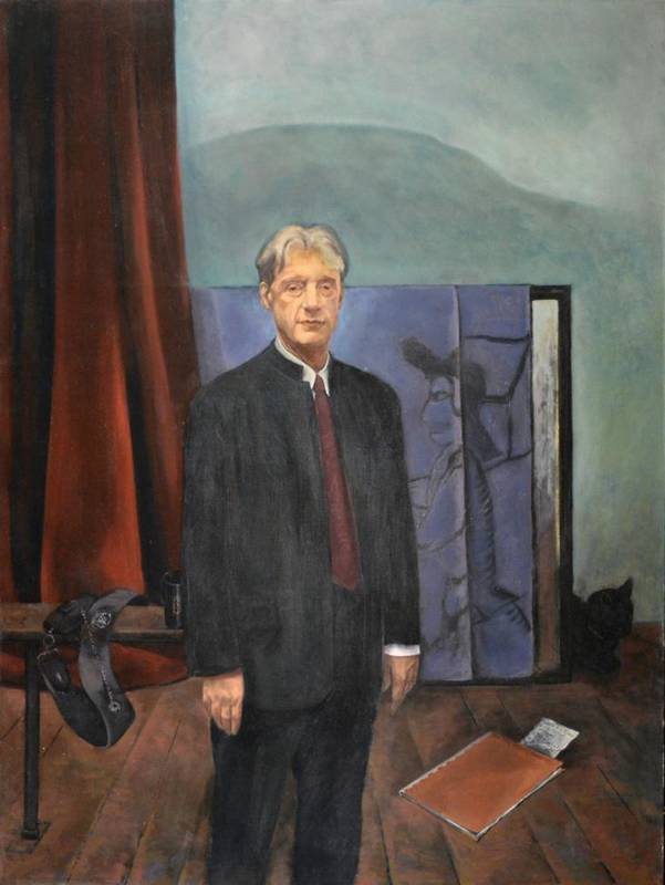 Lot 150 - Christopher Thompson (Contemporary) Portrait of Richard Franklin before Penhill Signed and...