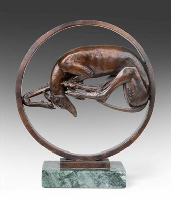 Lot 157 - Sally Arnup FRBS, ARCA (1930-2015) ''Greyhound'' Signed and numbered VI/X, bronze on a marble base