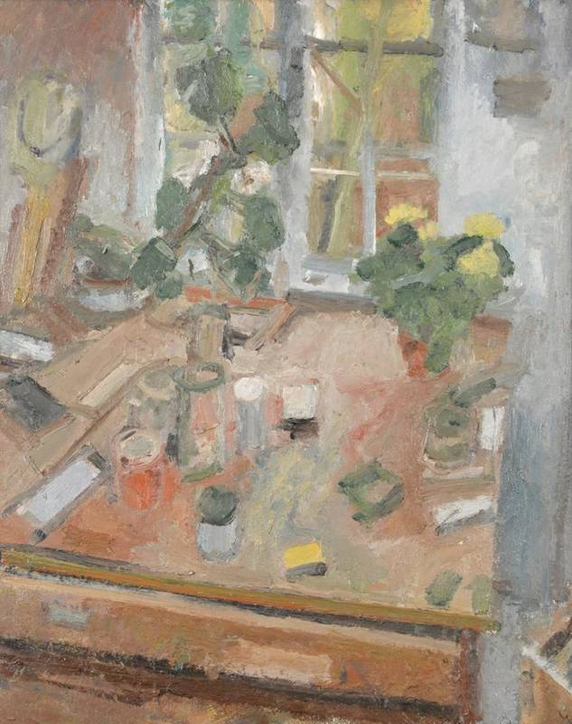 Lot 170 - Arthur Neal NEAC (b.1951) The Artist's Studio Initialled verso, oil on board, 100cm by 80cm...