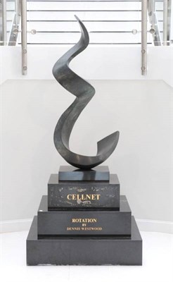 Lot 173 - Dennis Westwood (b.1928) ''Rotation''  Signed, bronze on a marble base, from an edition of 9, 127cm