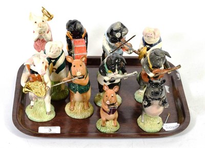 Lot 3 - A set of eleven Beswick Pig Band models