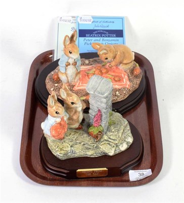 Lot 38 - Beswick Beatrix Potter Tableau ''Hiding from the Cat'', P3766, limited edition 1412/3500, with...