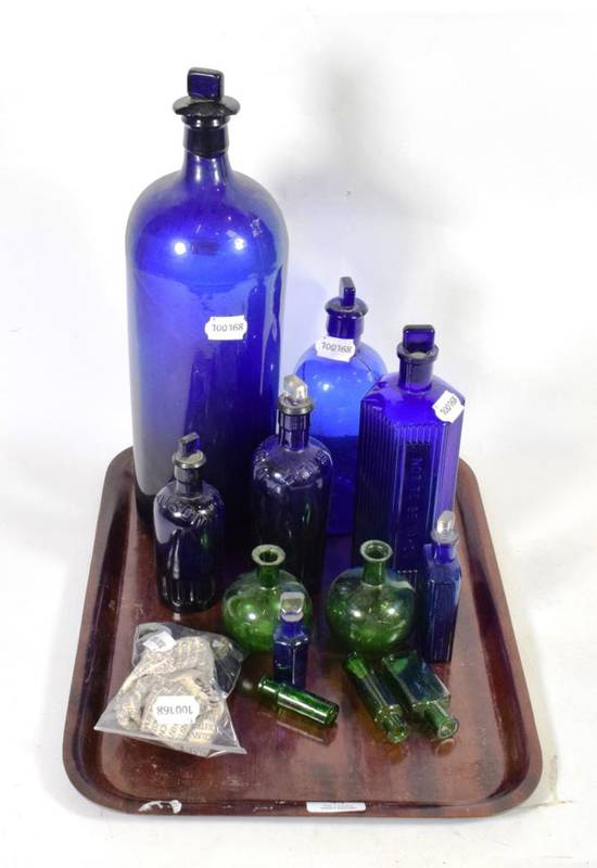 Lot 44 - A collection of 19th/20th century chemist's bottles reputed to be from the Old Chemist Shop in...