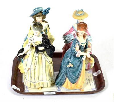 Lot 48 - Four Royal Doulton figures from the Gainsborough Ladies series: Mary Countess Howe HN3007,...