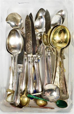 Lot 80 - A set of six George III Scottish silver spoons, Alexander Henderson, Edinburgh 1819, later...