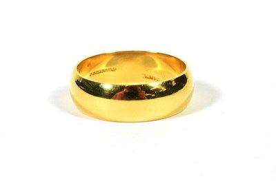 Lot 108 - An 18 carat gold band ring, finger size U1/2
