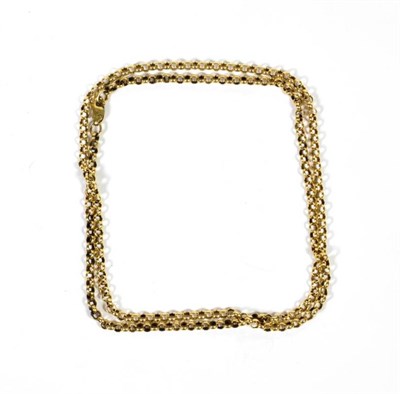 Lot 111 - A 9 carat gold belcher chain, length 62cm