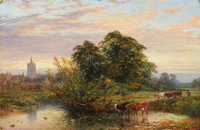 Lot 896 - John Syer RI (1815-1885) and Heywood Hardy ARWS, RPE (1843-1933) Summer Landscape with a Drover and